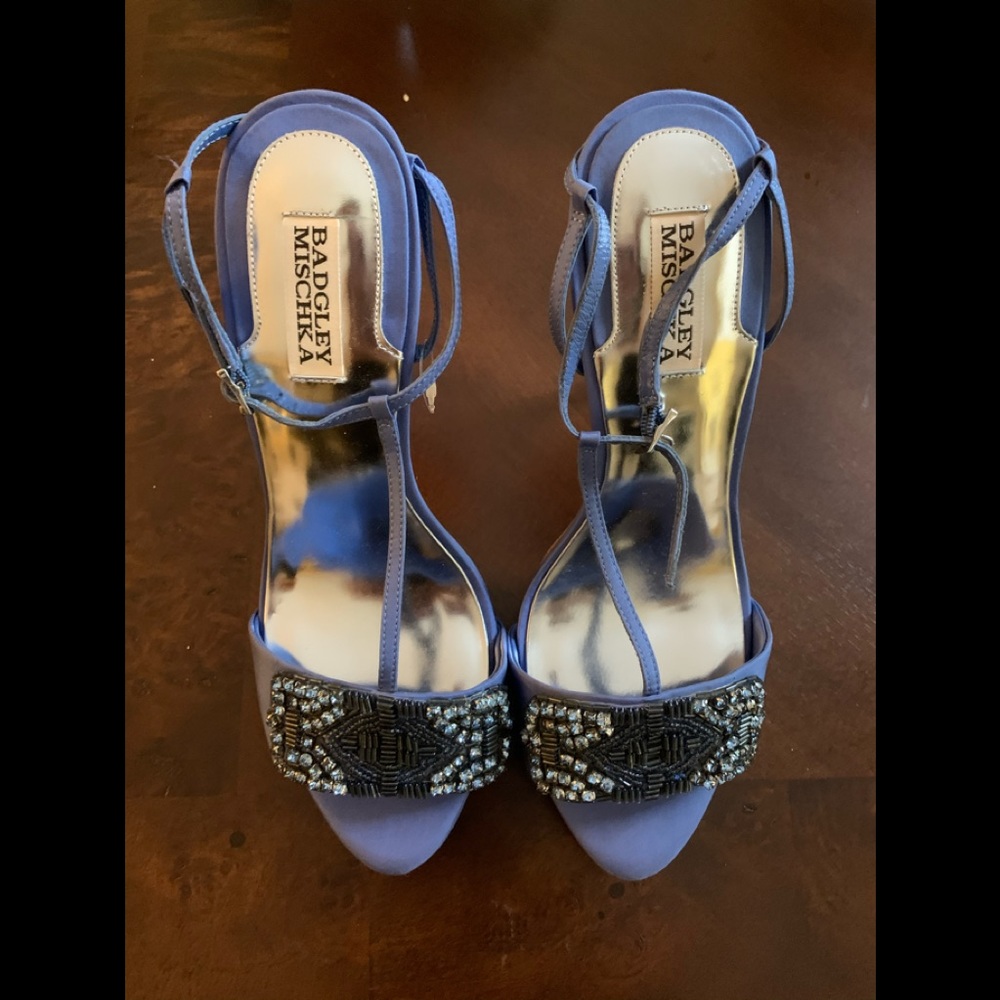 blue stilettos by Badgley Mischka size 10